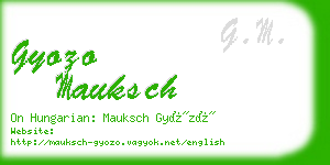 gyozo mauksch business card